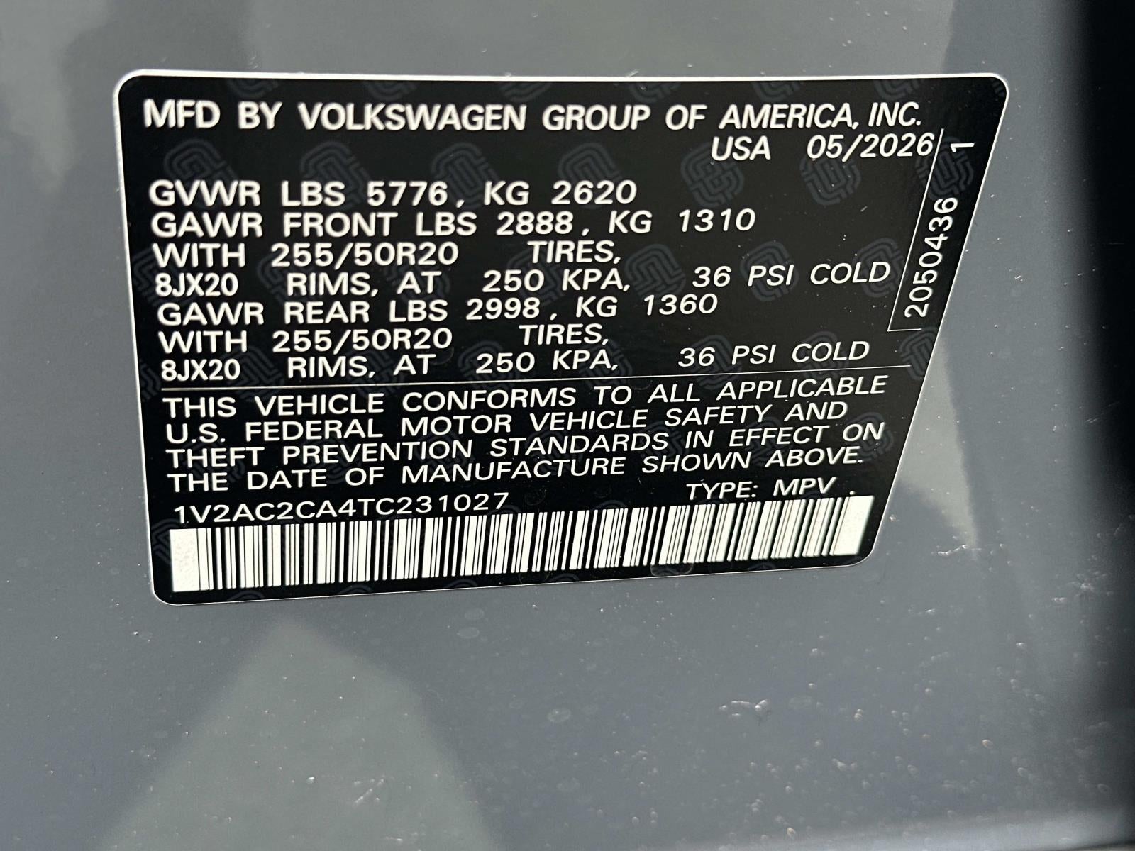 2026 Volkswagen Atlas Cross Sport 2.0T SEL R-Line Black 4MOTION