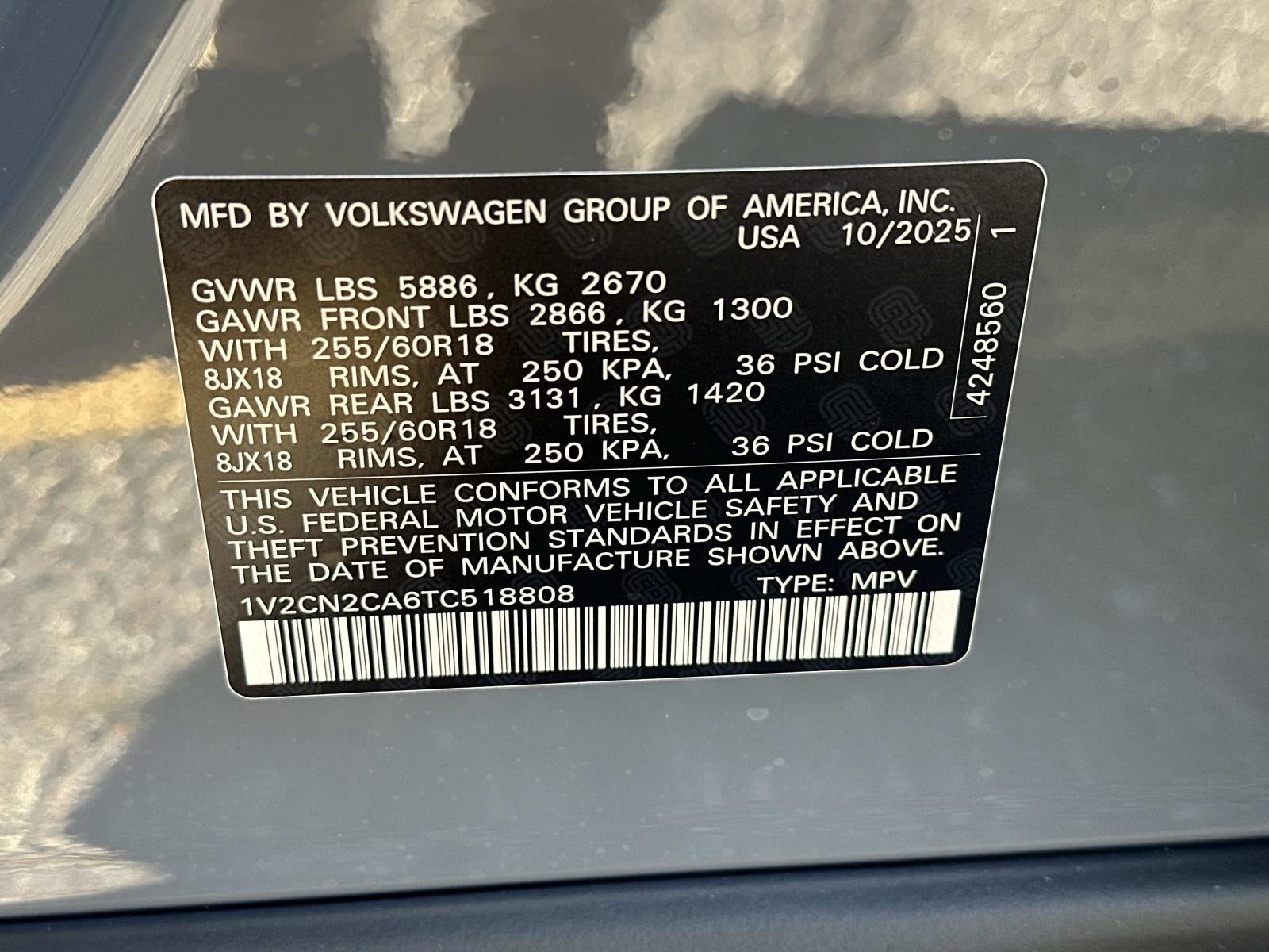 2026 Volkswagen Atlas 2.0T Peak Edition