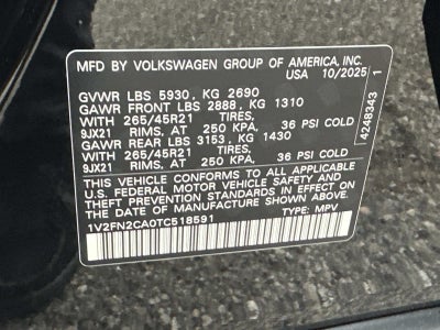 2026 Volkswagen Atlas 2.0T SEL Premium R-Line 4MOTION