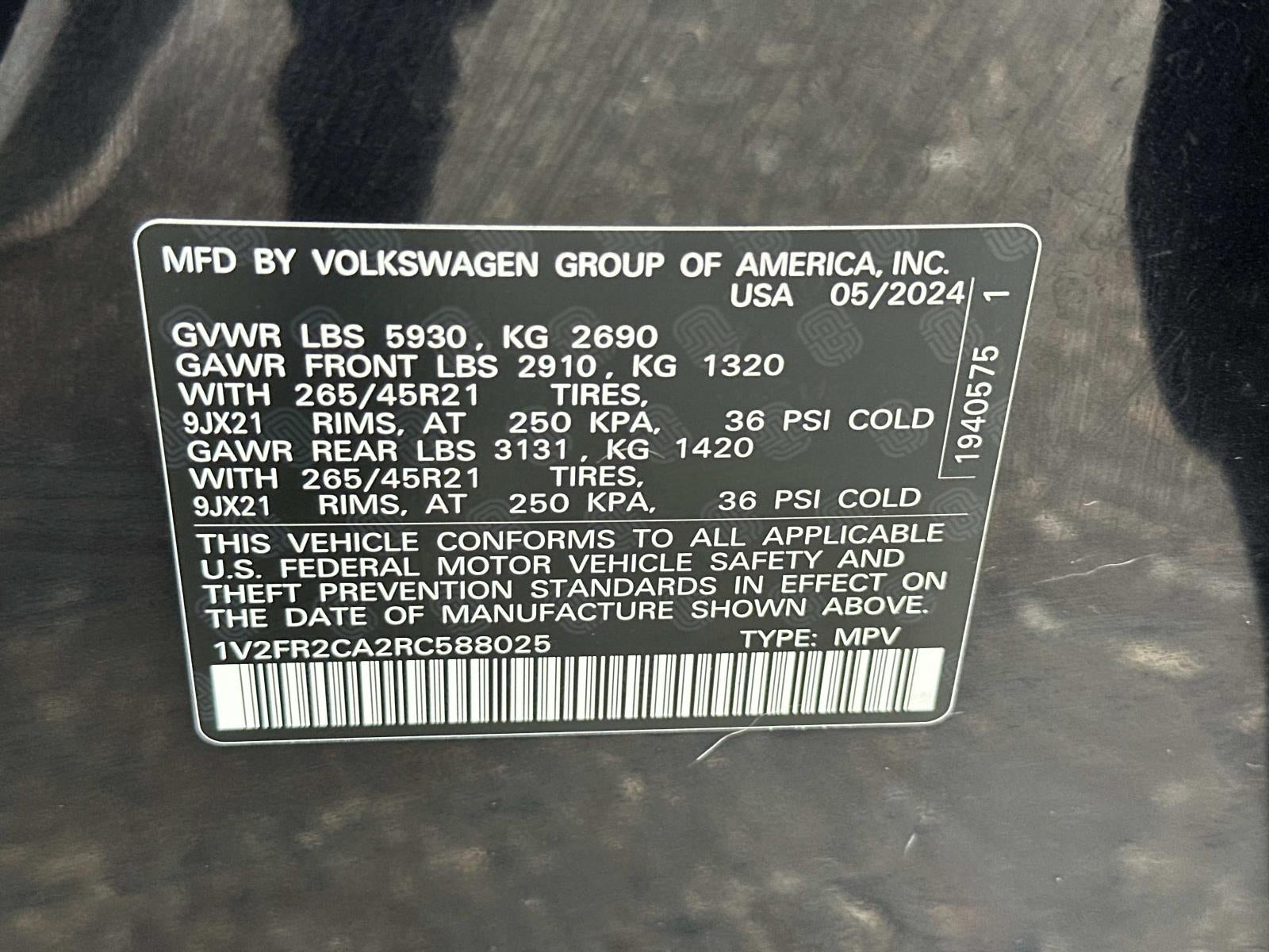 2024 Volkswagen Atlas 2.0T SEL Premium R-Line 4MOTION