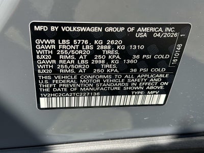 2026 Volkswagen Atlas Cross Sport 2.0T SE w/Technology 4MOTION