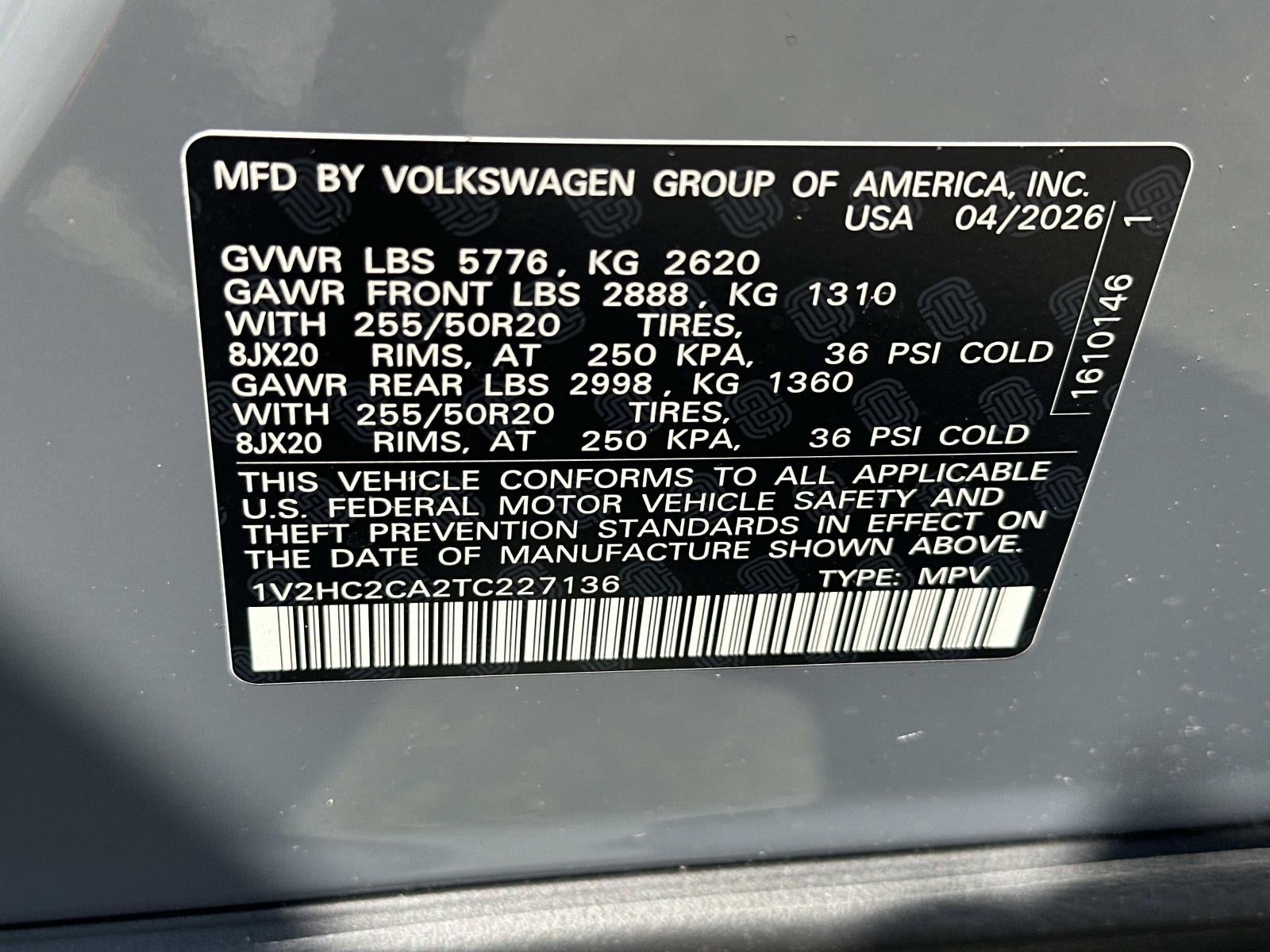 2026 Volkswagen Atlas Cross Sport 2.0T SE w/Technology 4MOTION