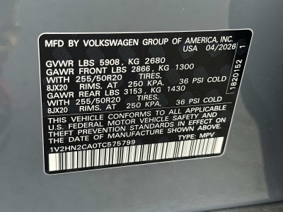 2026 Volkswagen Atlas 2.0T SE W/TECHNOLOGY