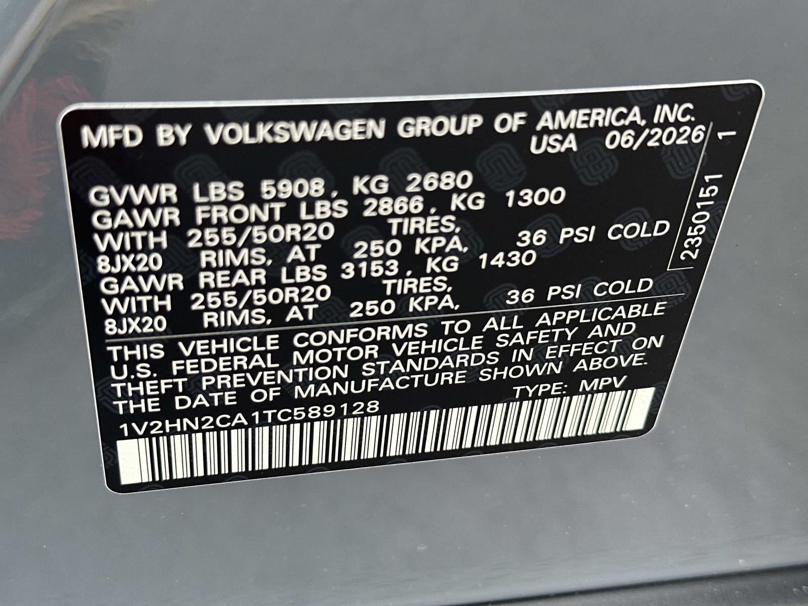 2026 Volkswagen Atlas 2.0T SE w/Technology 4MOTION
