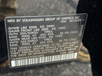 2026 Volkswagen Atlas 2.0T SE w/Technology 4MOTION