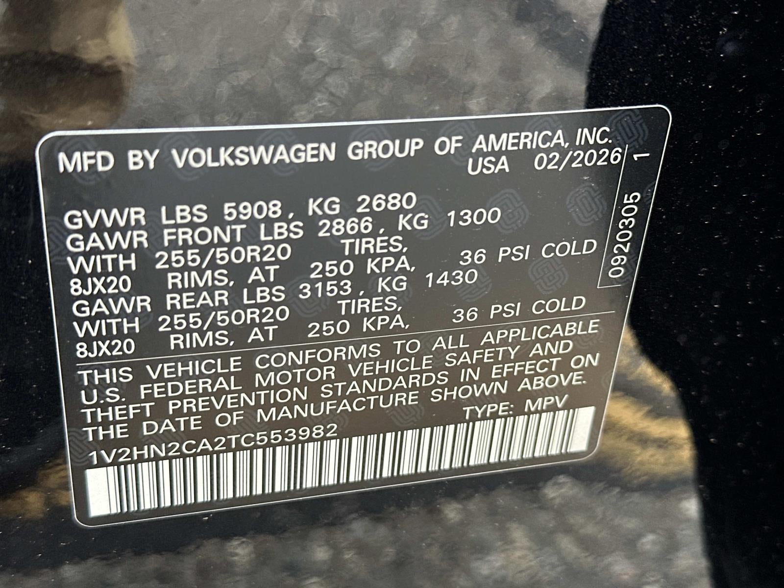 2026 Volkswagen Atlas 2.0T SE w/Technology 4MOTION