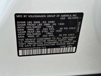 2026 Volkswagen Atlas 2.0T SE w/Technology 4MOTION