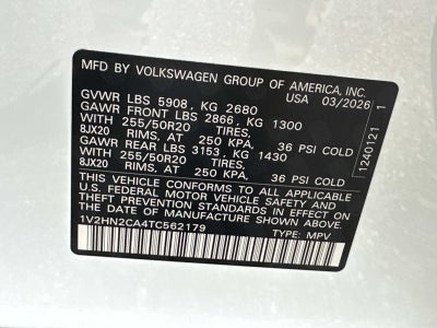 2026 Volkswagen Atlas 2.0T SE w/Technology 4MOTION