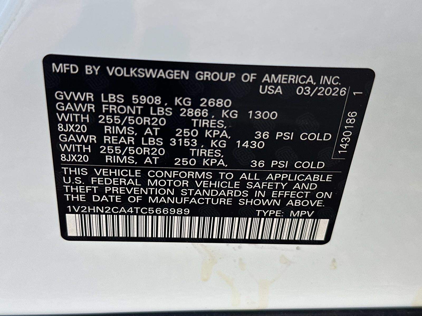 2026 Volkswagen Atlas 2.0T SE W/TECHNOLOGY
