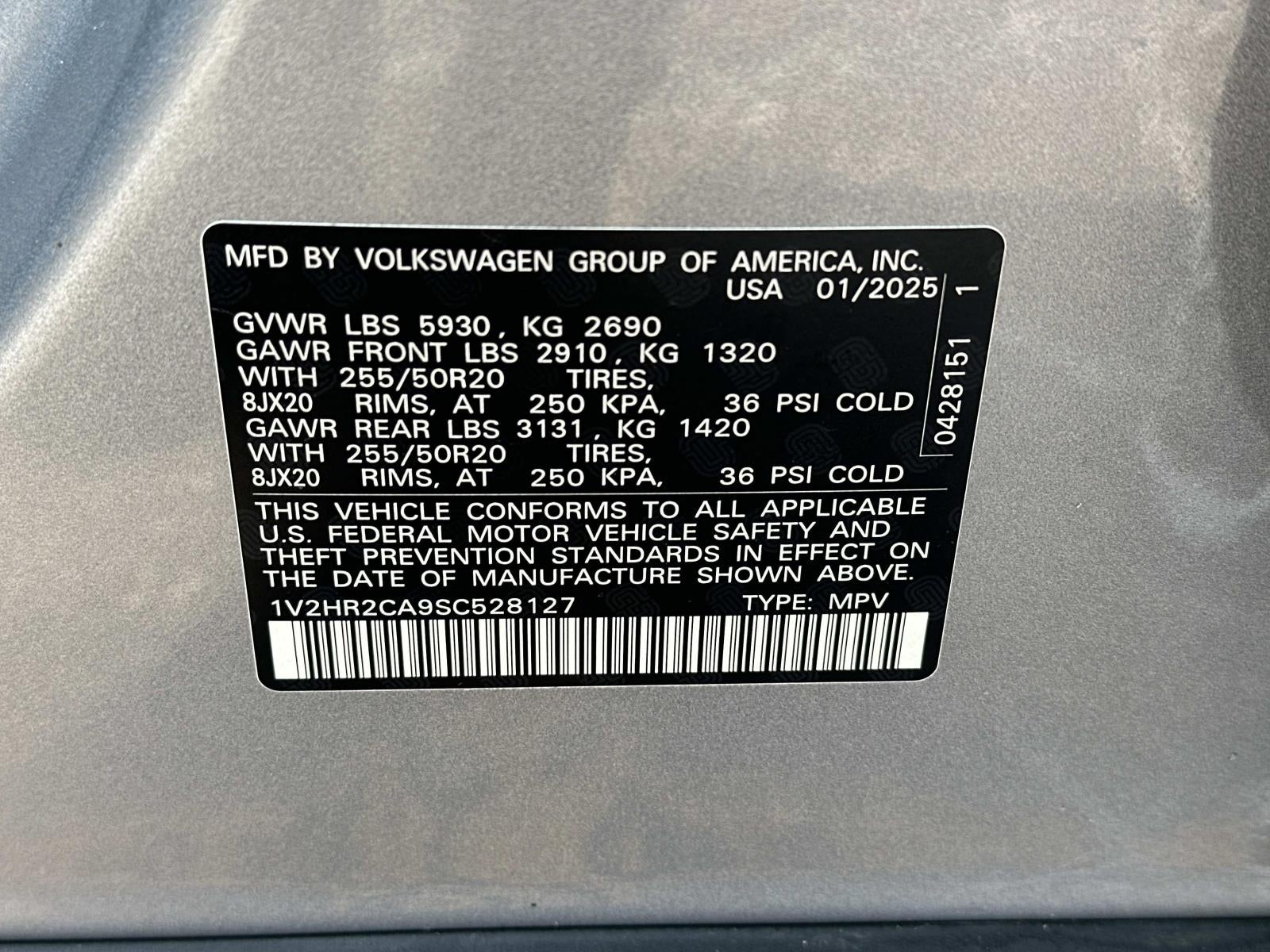 2025 Volkswagen Atlas 2.0T SE w/Technology 4MOTION