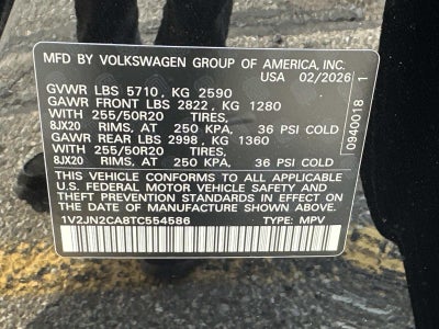 2026 Volkswagen Atlas 2.0T SE w/Technology FWD