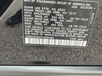 2026 Volkswagen Atlas Cross Sport 2.0T SE w/Technology 4MOTION