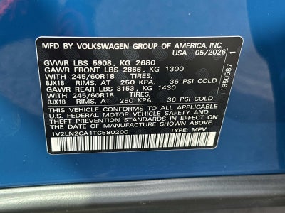 2026 Volkswagen Atlas 2.0T SE 4MOTION