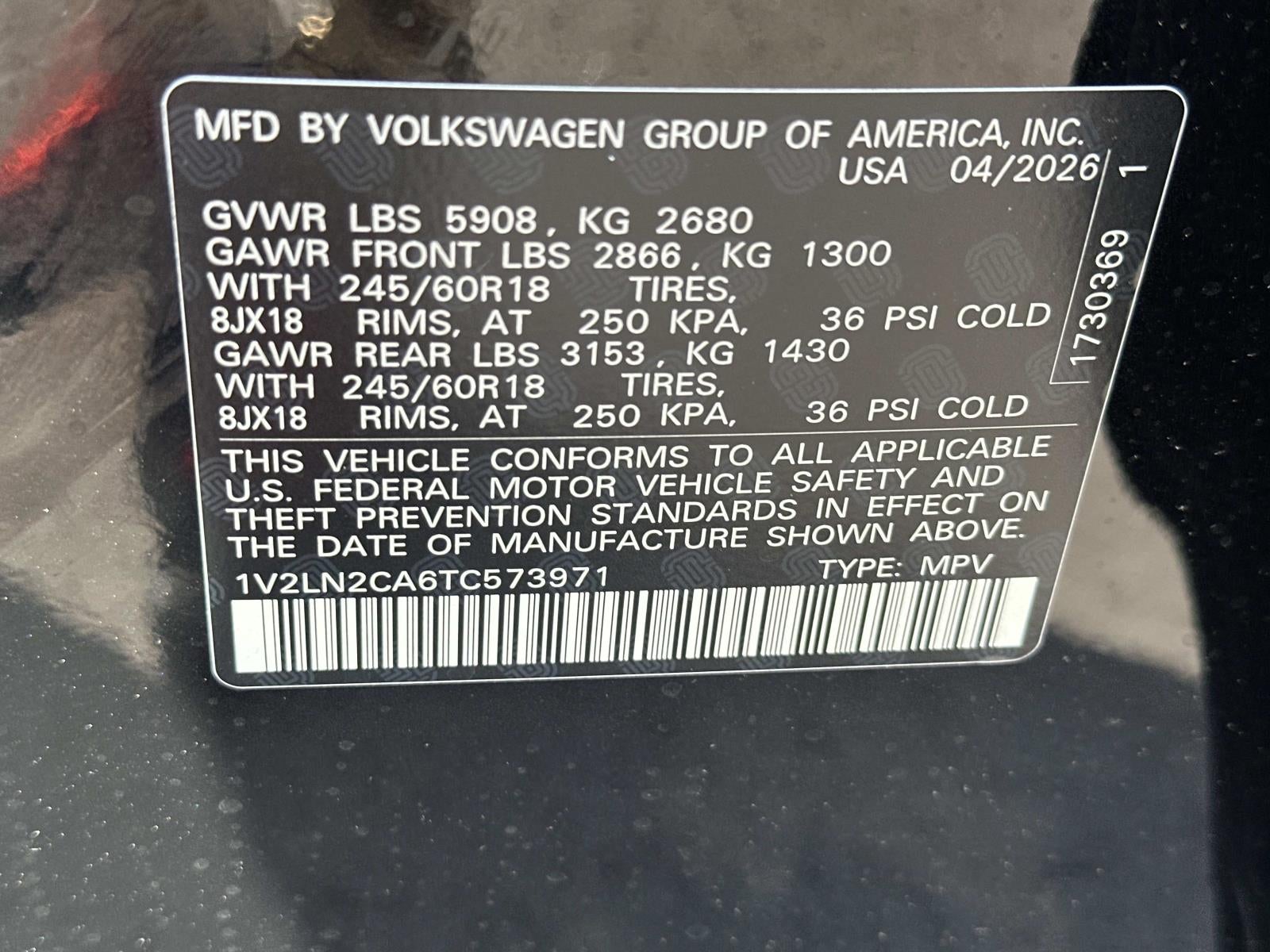 2026 Volkswagen Atlas 2.0T SE 4MOTION