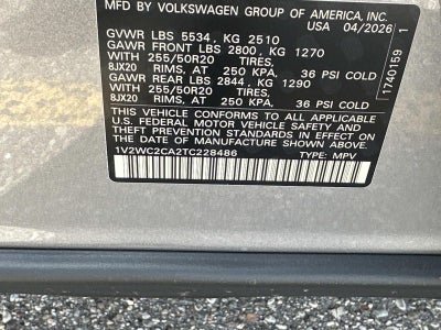 2026 Volkswagen Atlas Cross Sport 2.0T SE w/Tech FWD