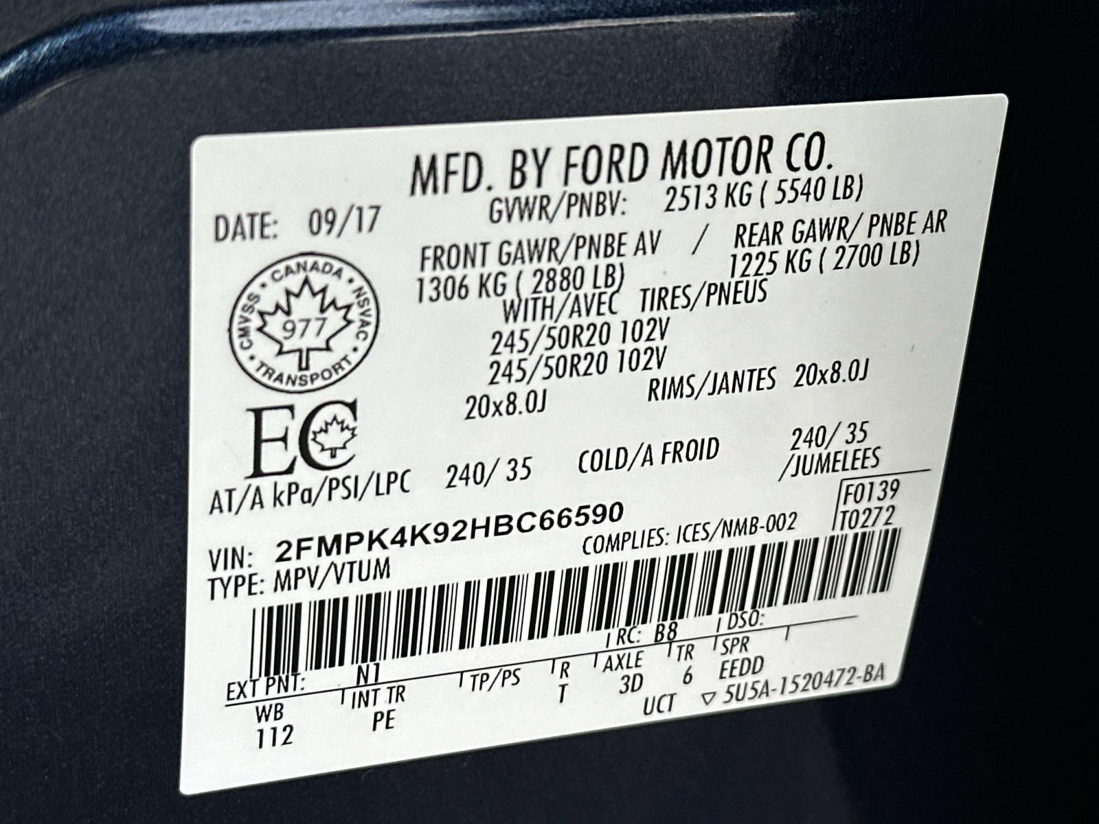 2017 Ford Edge Titanium AWD