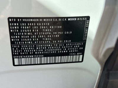 2022 Volkswagen Tiguan 2.0T SE 4MOTION