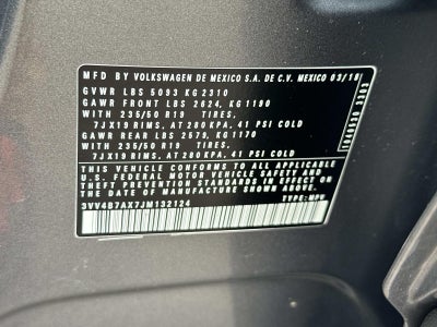 2018 Volkswagen Tiguan 2.0T SEL Premium 4MOTION