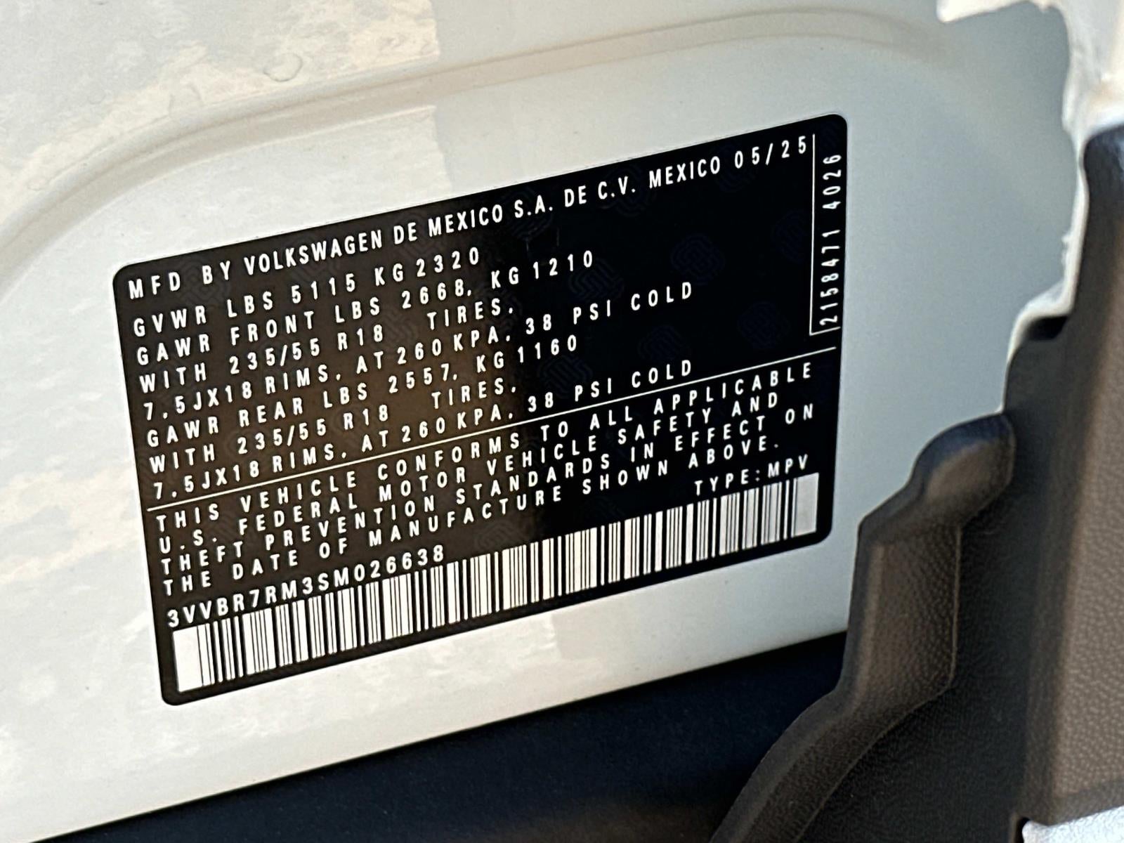 2025 Volkswagen Tiguan 2.0T S 4MOTION