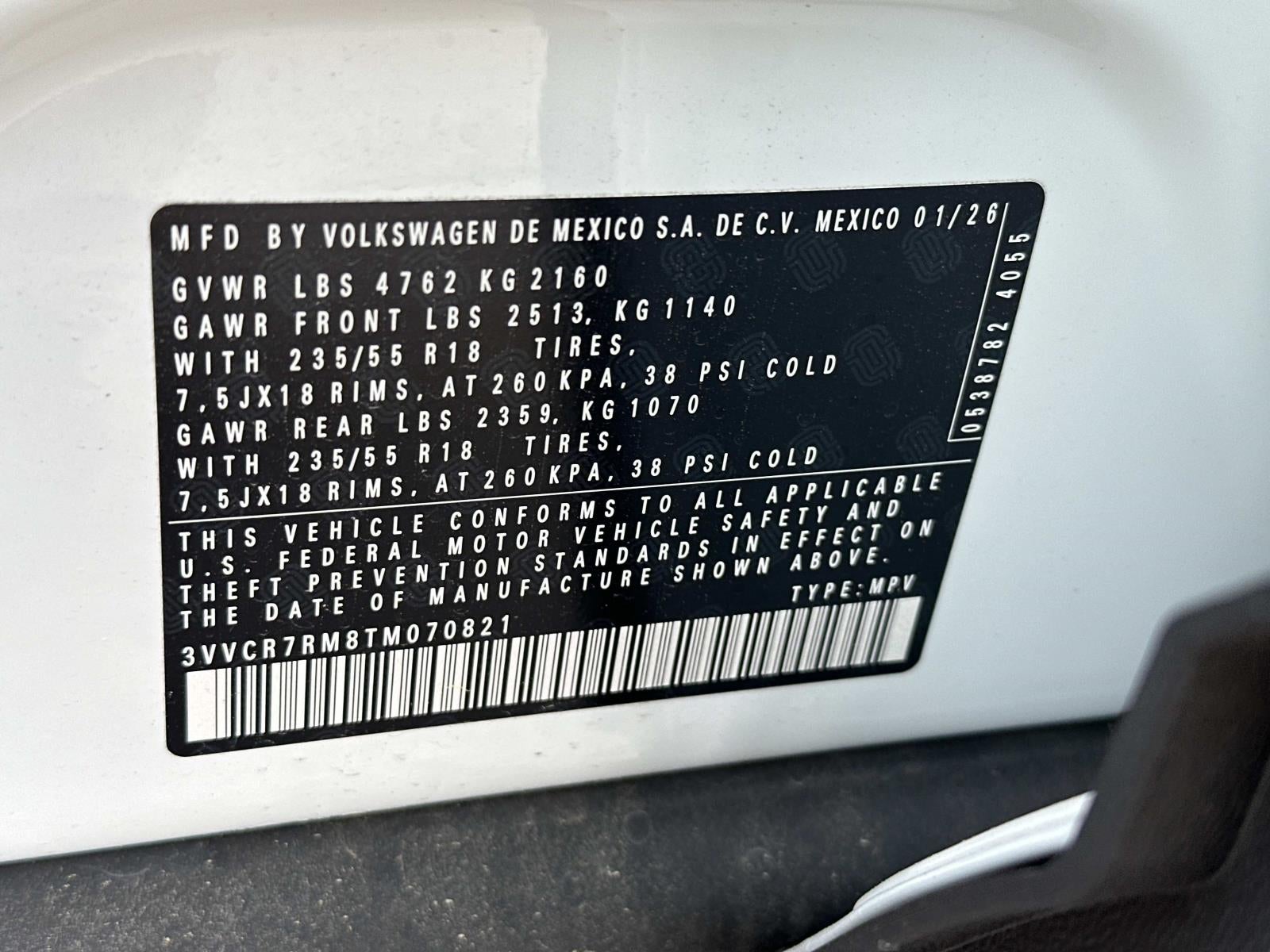 2026 Volkswagen Tiguan 2.0T S