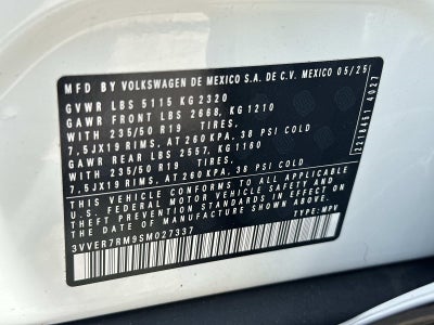 2025 Volkswagen Tiguan 2.0T SE 4MOTION