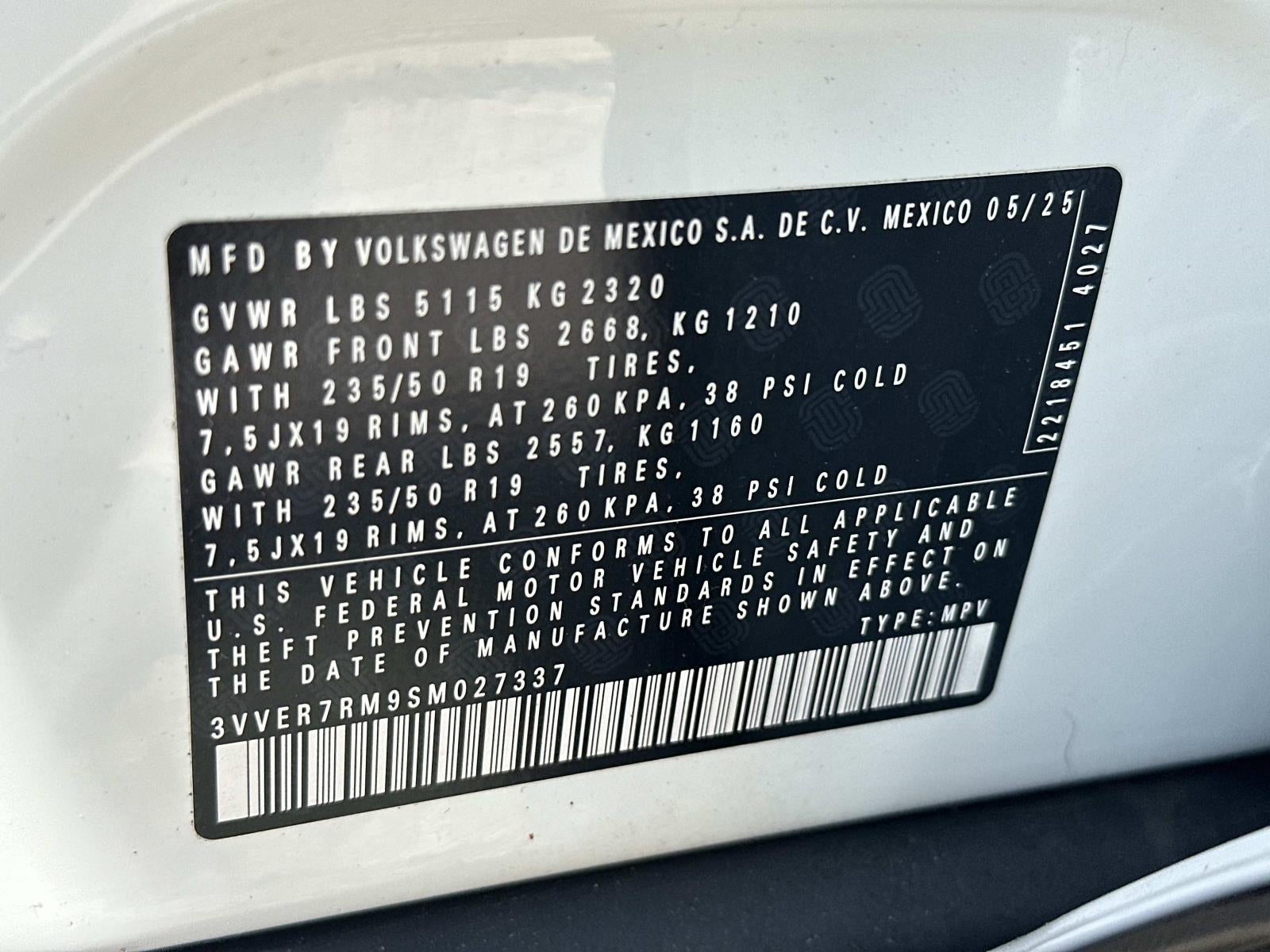 2025 Volkswagen Tiguan 2.0T SE 4MOTION