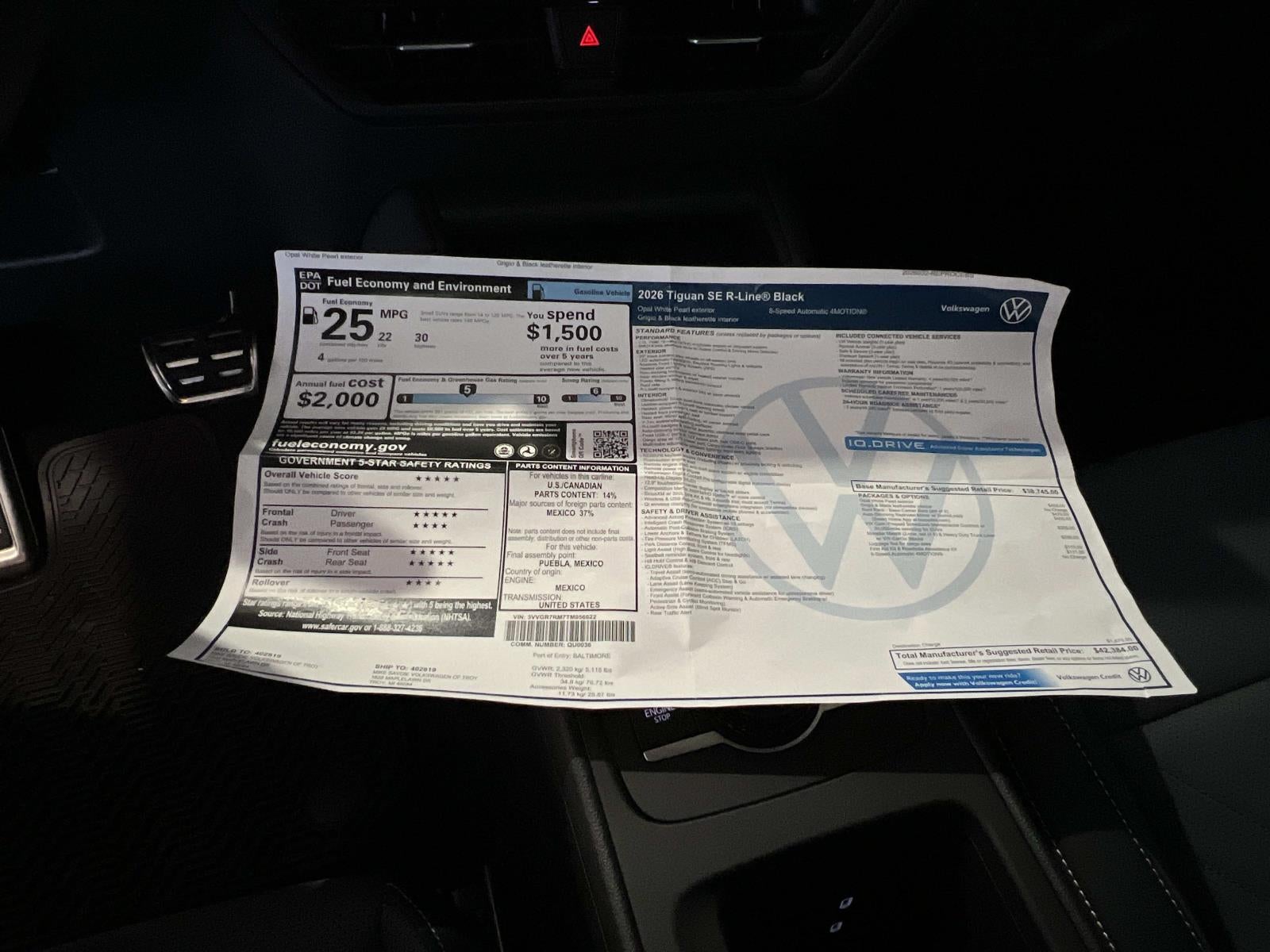 2026 Volkswagen Tiguan 2.0T SE R-Line Black 4MOTION