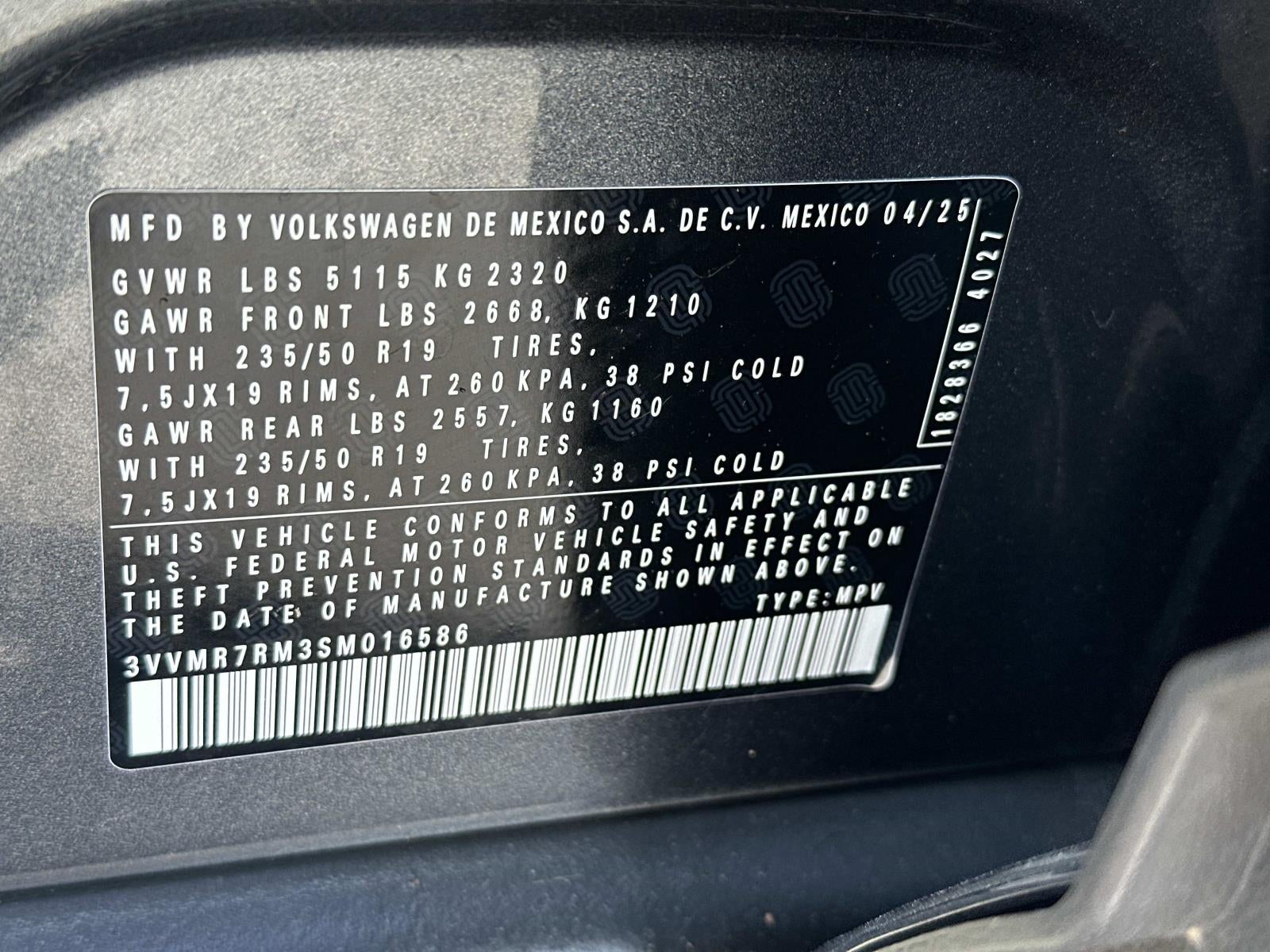 2025 Volkswagen Tiguan 2.0T SE 4MOTION