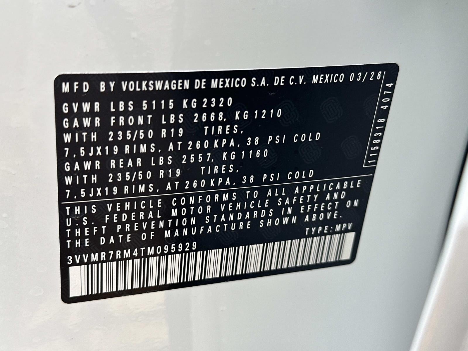 2026 Volkswagen Tiguan 2.0T SE