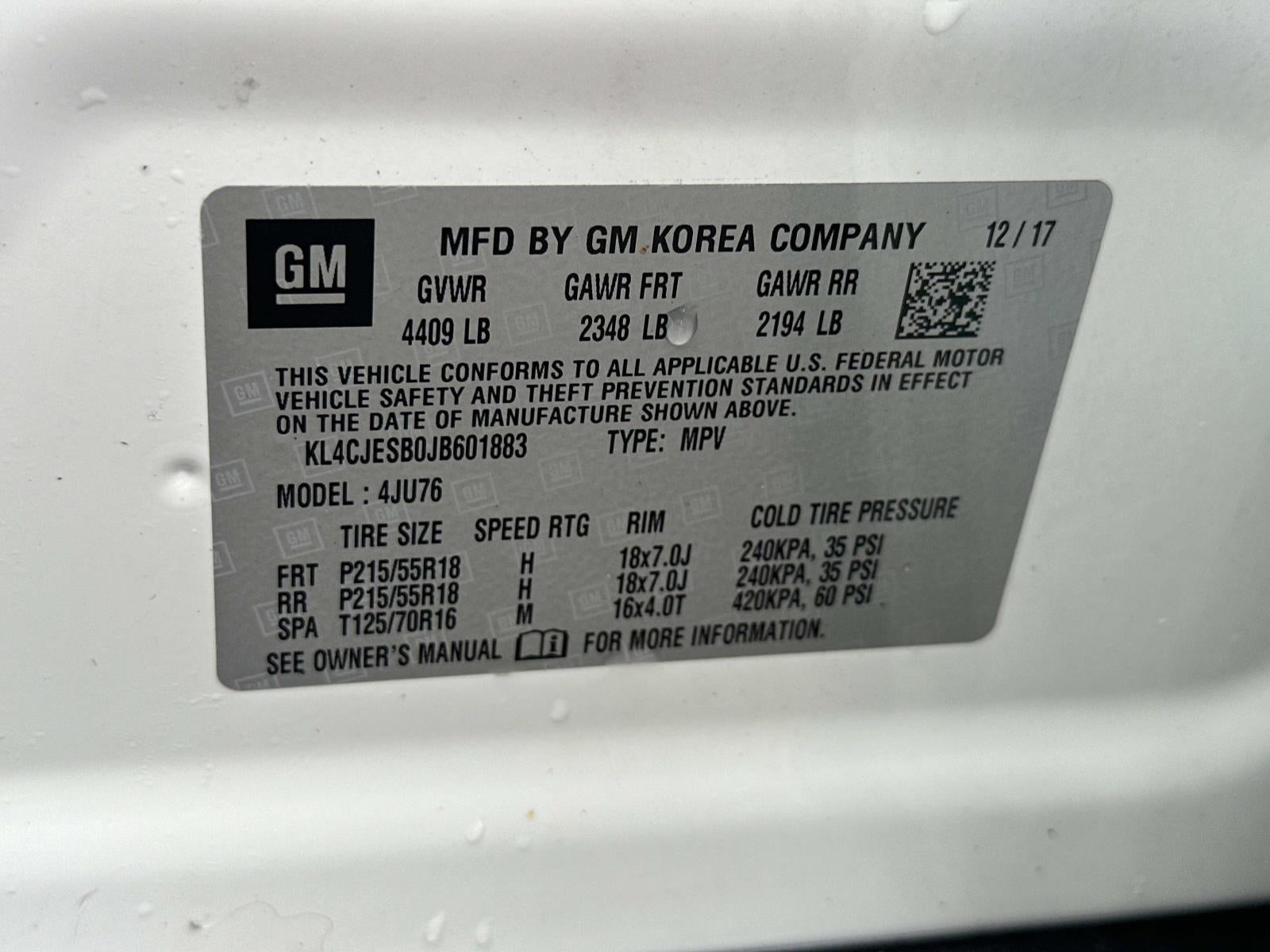 2018 Buick Encore AWD 4dr Preferred
