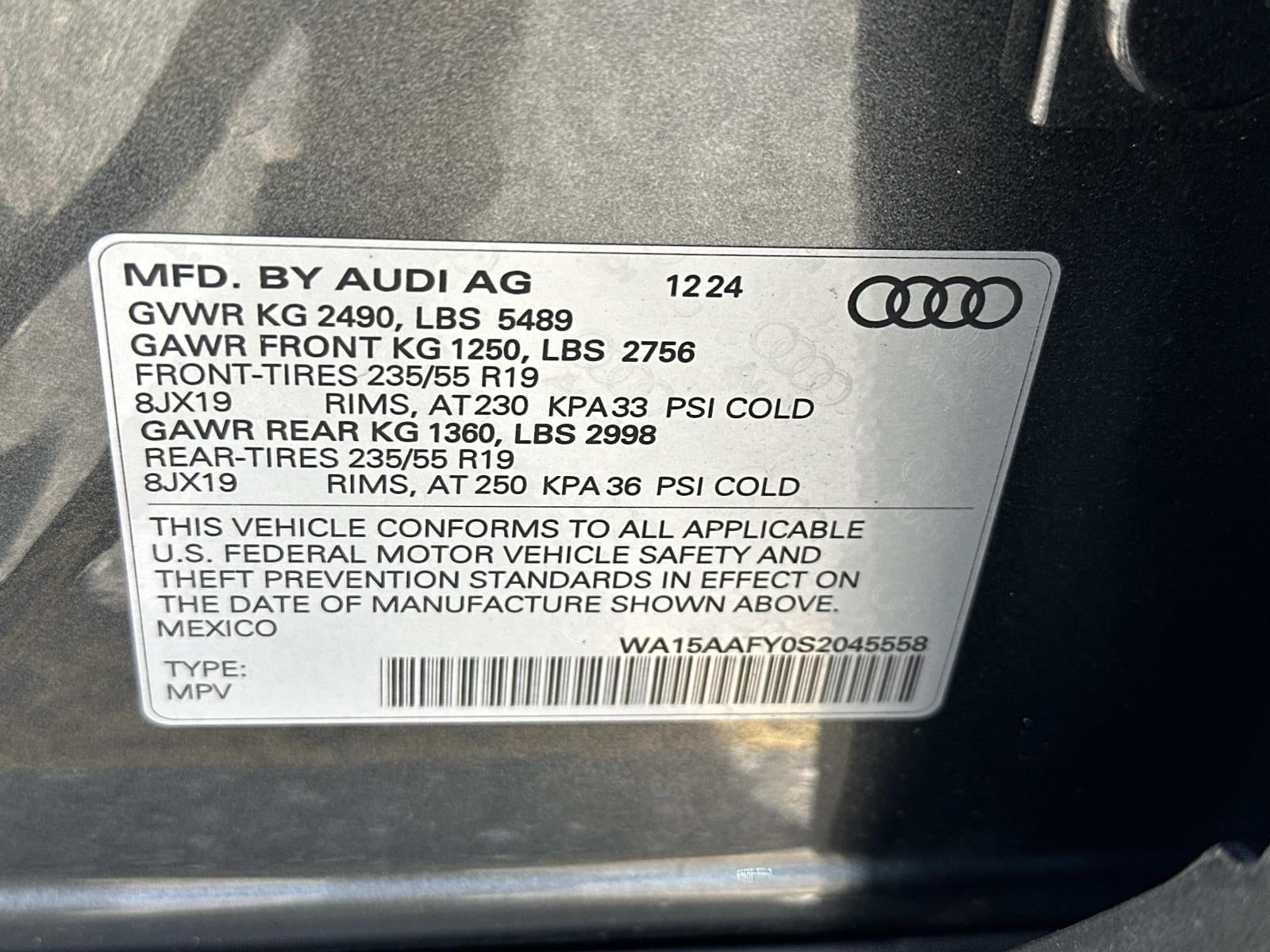 2025 Audi Q5 Sportback S line Premium Plus 45 TFSI quattro