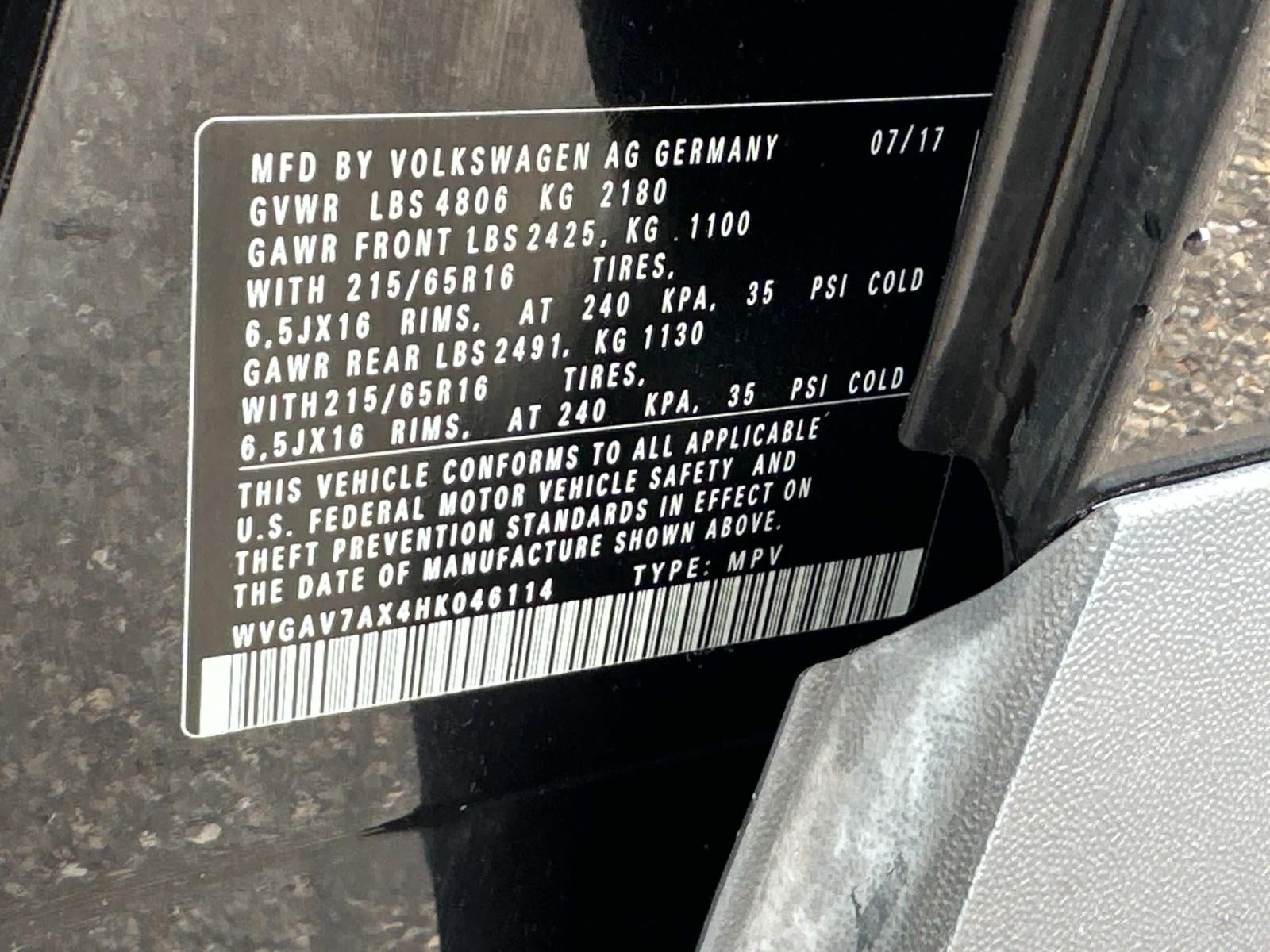 2017 Volkswagen Tiguan 2.0T S FWD